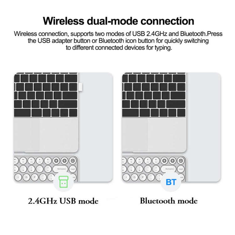 Original Xiaomi Youpin MIIIW 85 Keys 2.4GHz Mini Bluetooth Dual-Mode Wireless Keyboard(White)