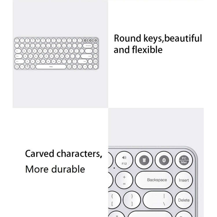 Original Xiaomi Youpin MIIIW 85 Keys 2.4GHz Mini Bluetooth Dual-Mode Wireless Keyboard(White)