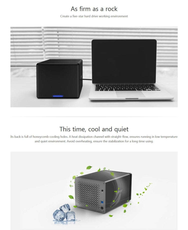 ORICO NS500-RU3 5-bay USB 3.0 Type-B to SATA External Hard Disk Box Storage Case Hard Drive Dock ...