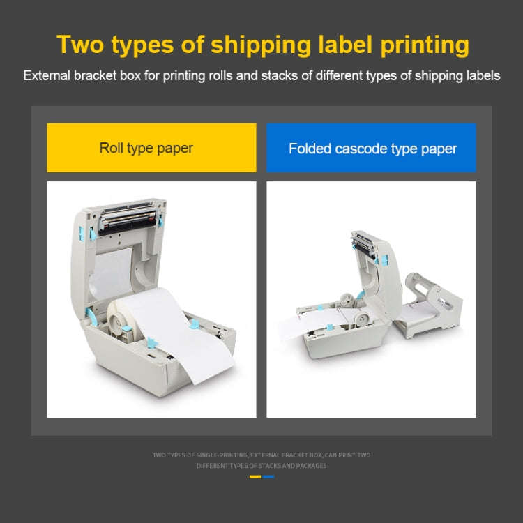 POS-9210 110mm USB POS Receipt Thermal Printer Express Delivery Barcode Label Printer, AU Plug(Wh...