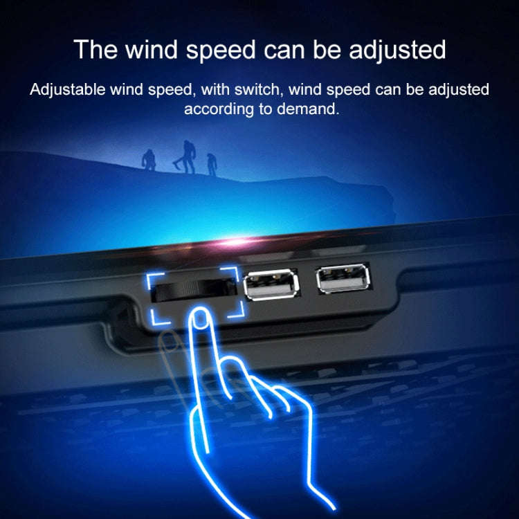 ICE COOREL Notebook Computer Base Speed Control Silent Six-fan Cooling Holder Cooling Rack, Style...