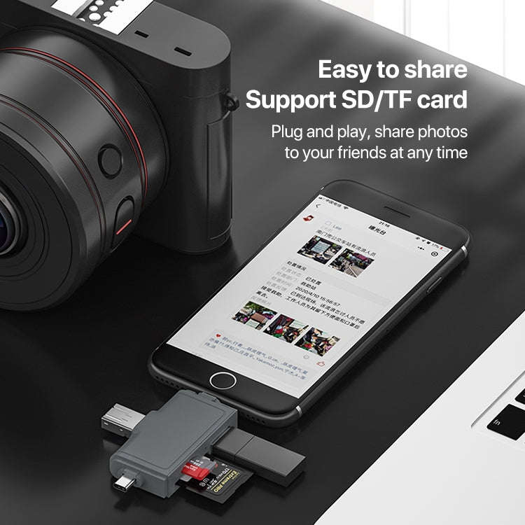 7 In 1 USB 3.0 Card Reader (Dark Gray)