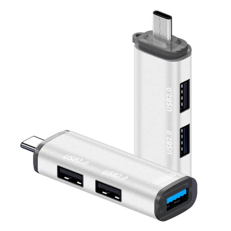 ADS-302C 3 In 1 Multi-function Type-C / USB-C HUB Docking Station (Silver)