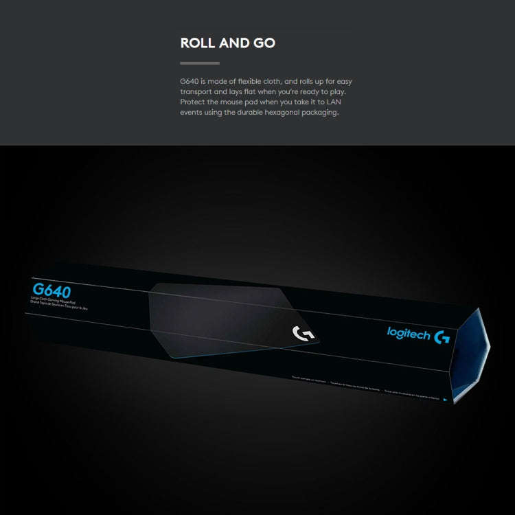 Logitech G640 Cloth Soft E-sport Gaming Mouse Pad, Size: 46 x 40cm (Black)