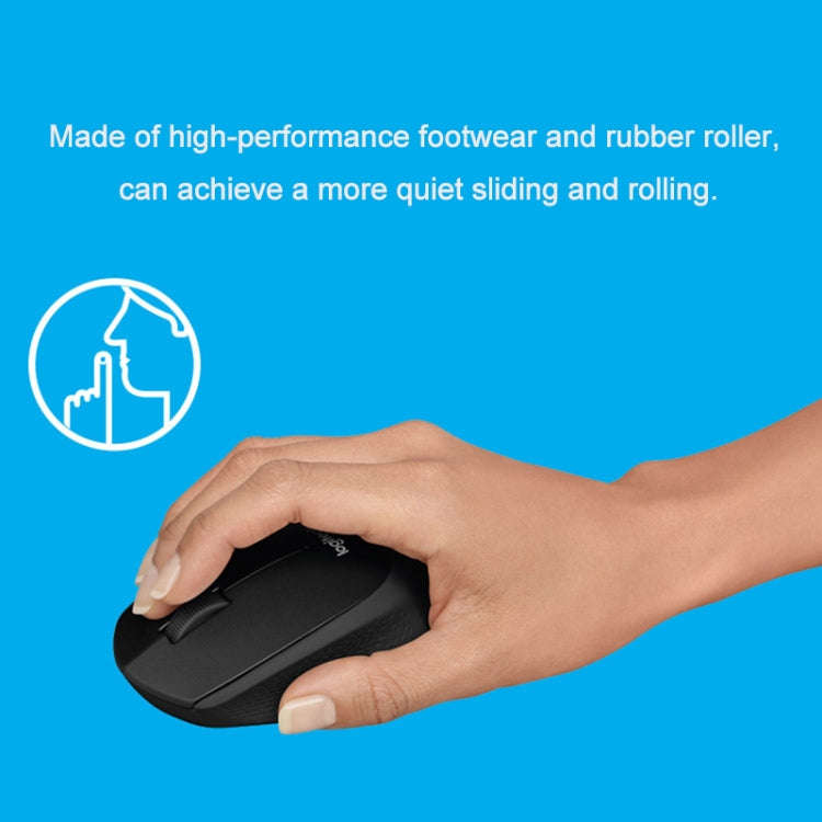 Logitech M330 Wireless Optical Mute Mouse with Micro USB Receiver (Black)