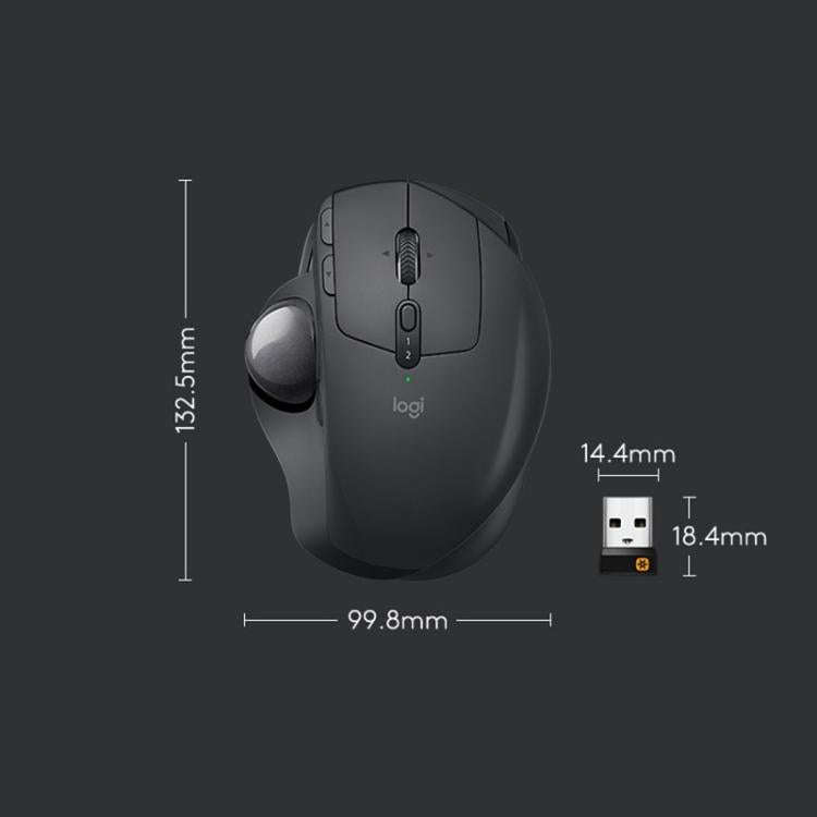 Logitech MX ERGO S 440DPI Bluetooth + Unifying Dual-mode Wireless Trackball Optical Mouse(Black)