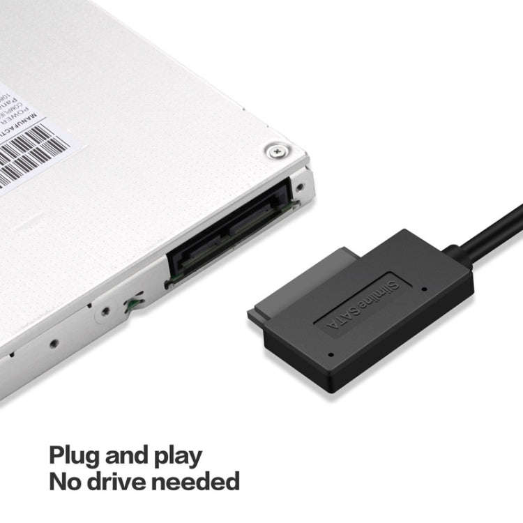Professional USB 2.0 to 7+6Pin Slimline SATA Cable Adapter Indicator