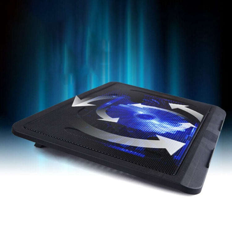 USB Powered Portable Silent Fan Laptop Cooling Pad Stand (Black)