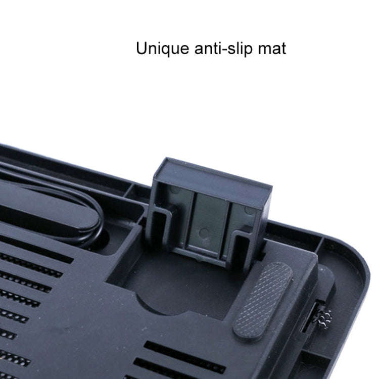 USB Powered Portable Silent Fan Laptop Cooling Pad Stand (Black)