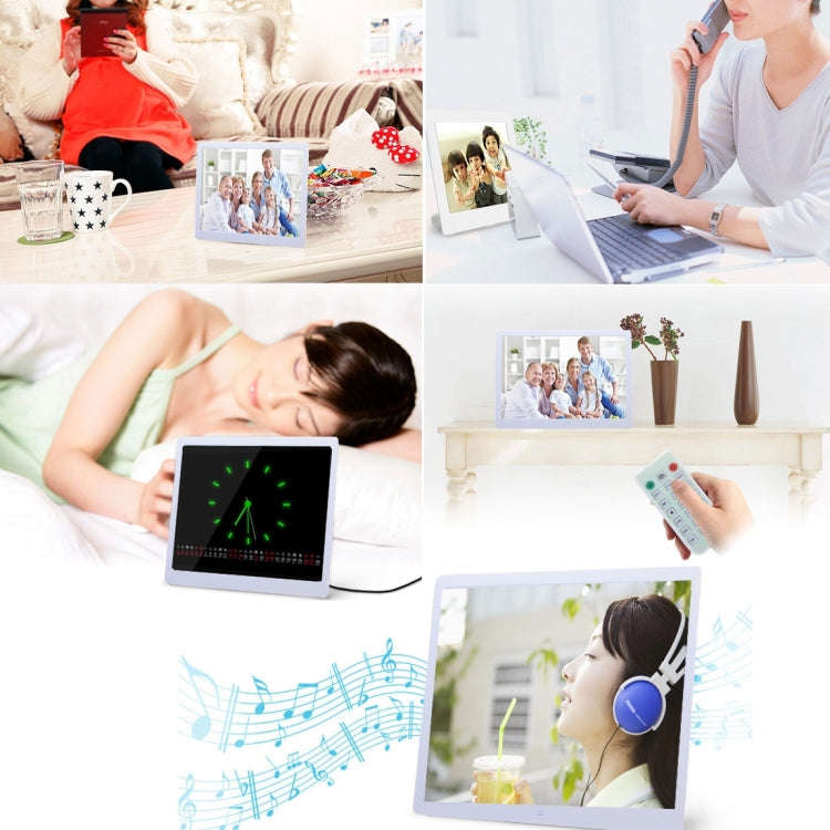 13 inch LED Display Digital Photo Frame with Holder & Remote Control, Allwinner F16, Support SD /...