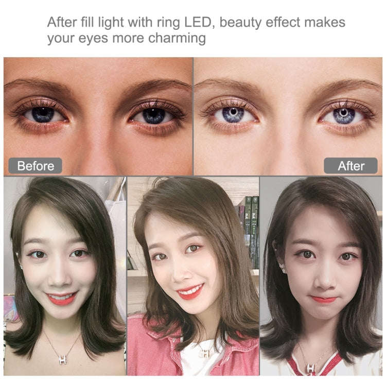 PULUZ 4.7 inch 12cm Curved Surface Ring Light + Round Base Desktop Mount USB 10 Modes 8 Colors RG...
