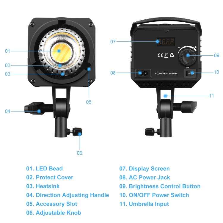 PULUZ 120W Photo Studio Strobe Flash Light Kit with Softbox Reflector & Tripod(UK Plug)