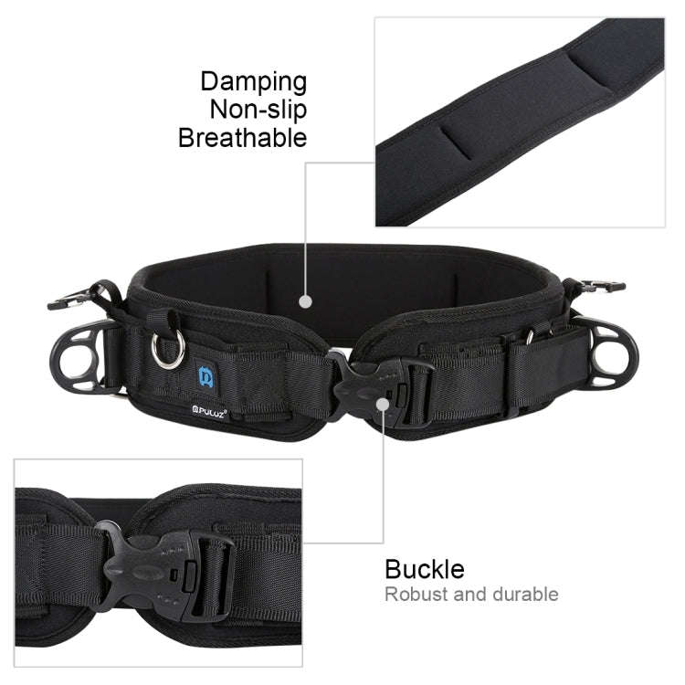 PULUZ 3 in 1 Multi-functional Bundle Waistband Strap + Double Shoulders Strap + Capture Camera Cl...