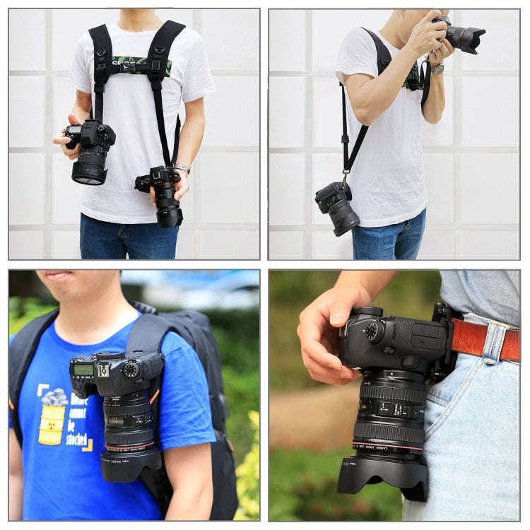 PULUZ 3 in 1 Multi-functional Bundle Waistband Strap + Double Shoulders Strap + Capture Camera Cl...