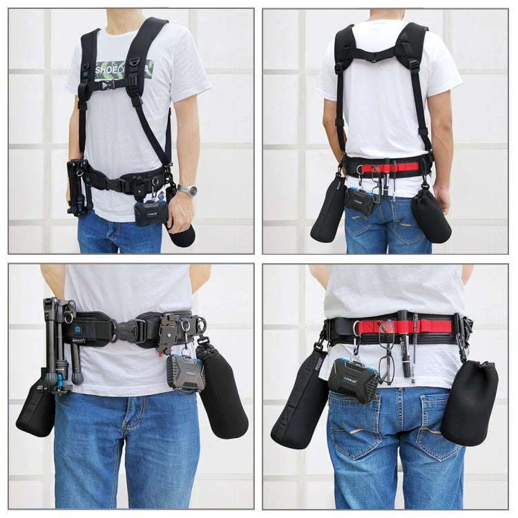 PULUZ 3 in 1 Multi-functional Bundle Waistband Strap + Double Shoulders Strap + Capture Camera Cl...