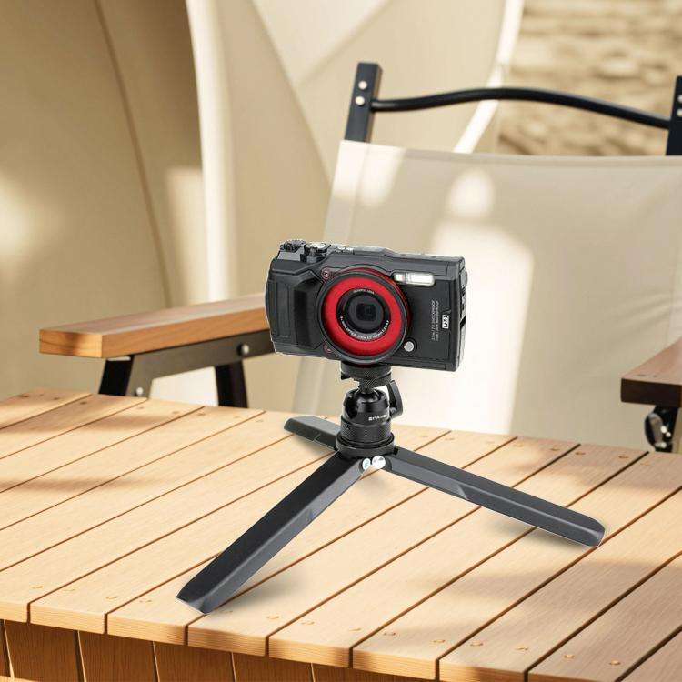 PULUZ Multifunctional Aluminum Alloy Mini Ball Head Tripod Mount Adapter, Cold Shoe & 1/4 Screw D...