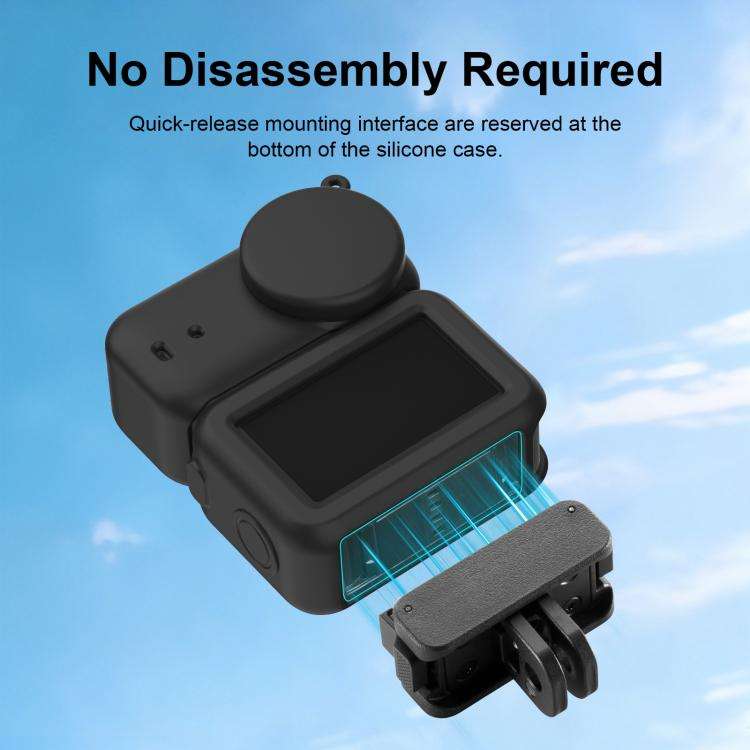 For DJI Osmo Nano PULUZ Transmission Module & Lens & Body 3 in 1 Silicone Protective Cover (Black)