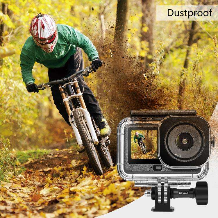 For DJI Osmo Action 6 PULUZ 60m / 196ft Underwater Waterproof Diving Shell with Invisible Adapter...