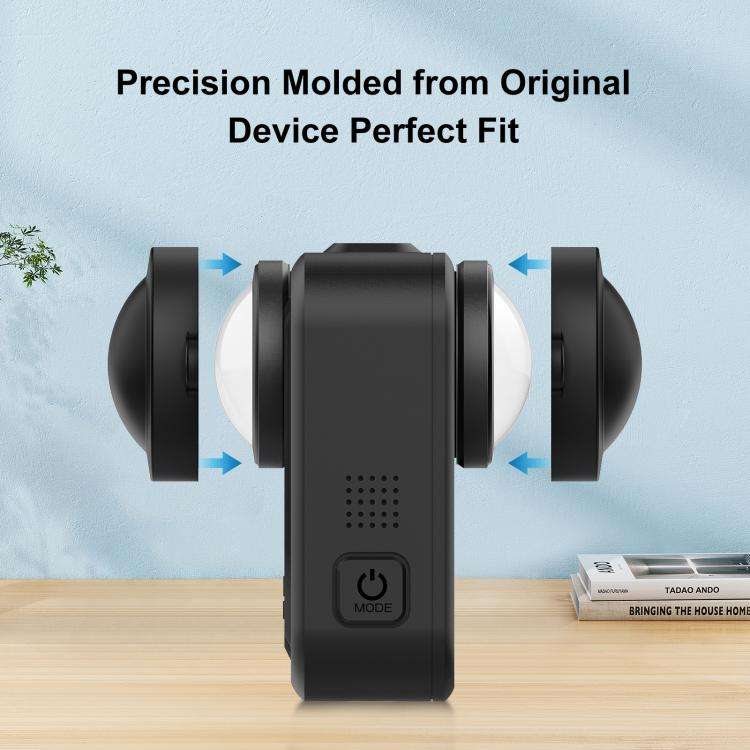 For GoPro MAX2 PULUZ Silicone Dual-Lens Cover (Black)