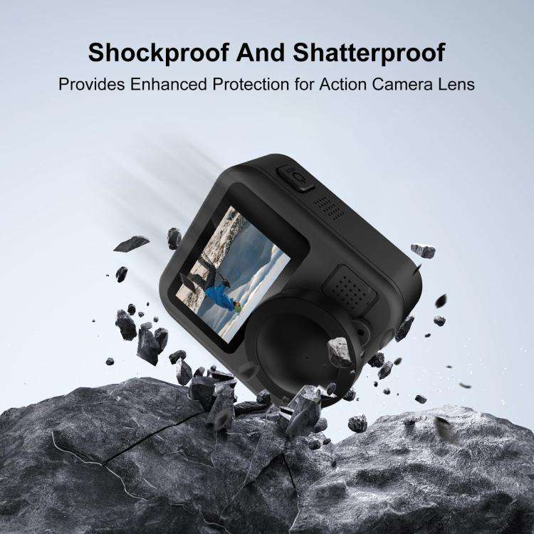 For GoPro MAX2 PULUZ Silicone Dual-Lens Cover (Black)