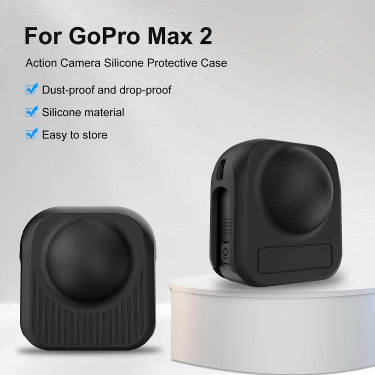 For GoPro MAX2 PULUZ Body Lens Silicone Protective Cover (Black)