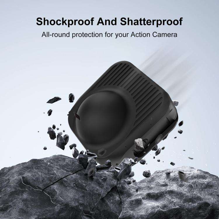 For GoPro MAX2 PULUZ Body Lens Silicone Protective Cover (Black)