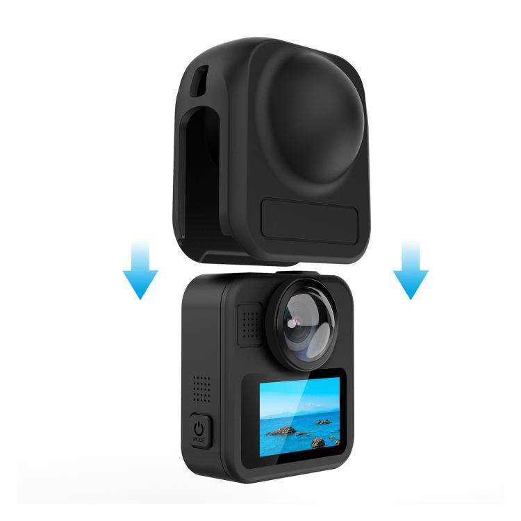 For GoPro MAX2 PULUZ Body Lens Silicone Protective Cover (Black)