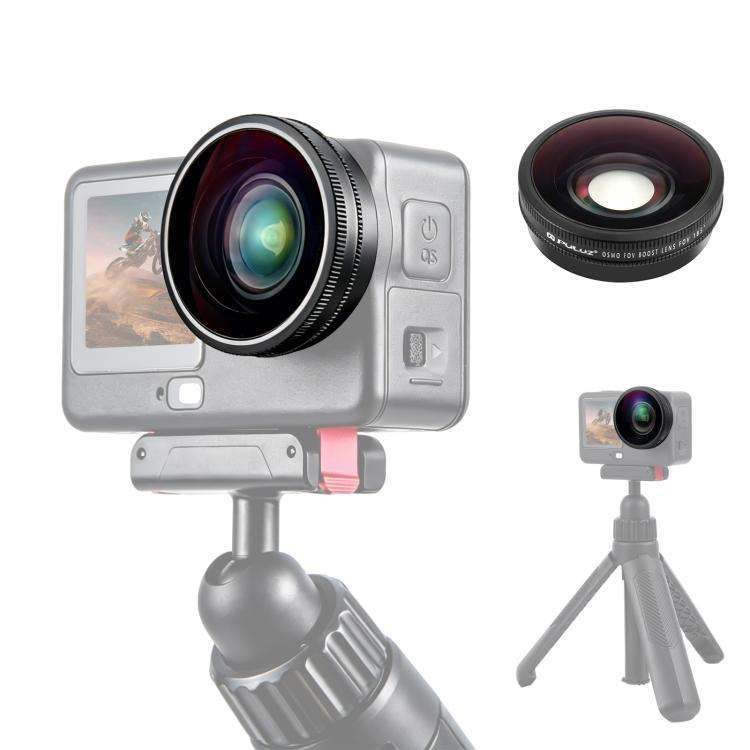 For DJI Osmo Action 6 PULUZ FOV Boost Lens 185 Degree Wide Angle Lens