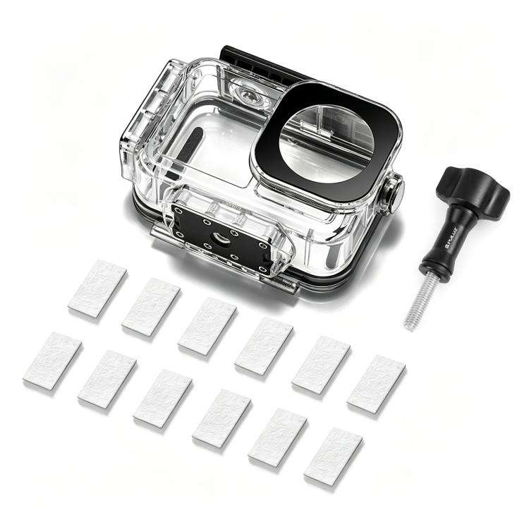 For DJI Action 5 Pro / 4 / 3 PULUZ 60m Waterproof Housing Diving Case Magnetic Quick-release Hori...