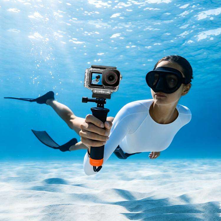 For DJI Action 5 Pro / 4 / 3 PULUZ 60m Waterproof Housing Diving Case Magnetic Quick-release Hori...