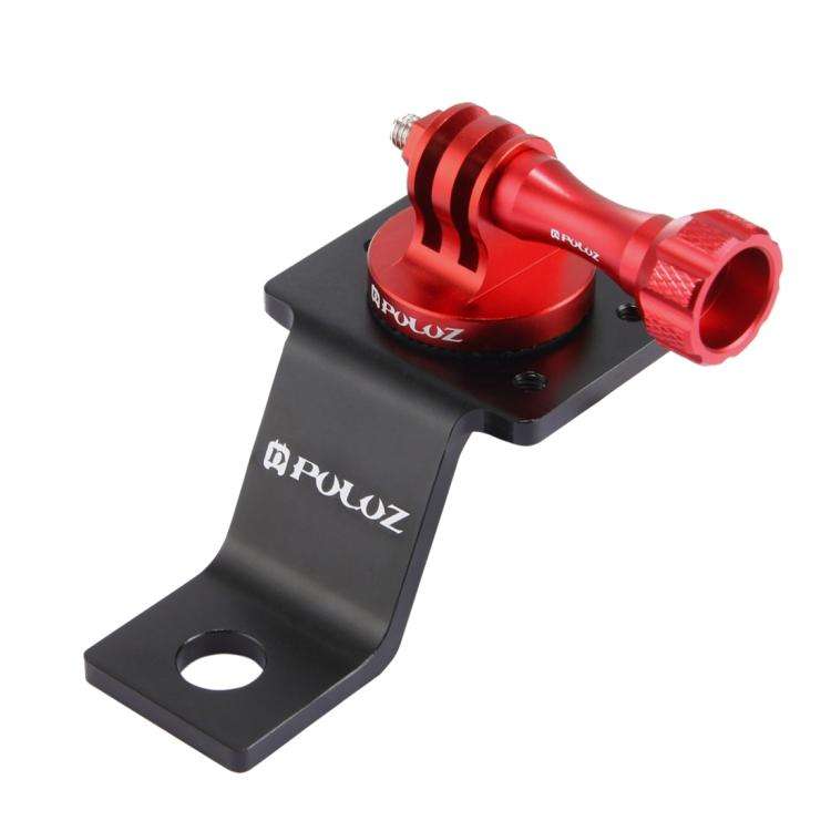 PULUZ Aluminum Alloy Motorcycle Fixed Holder Mount with Tripod Adapter & Screw for GoPro, Insta36...