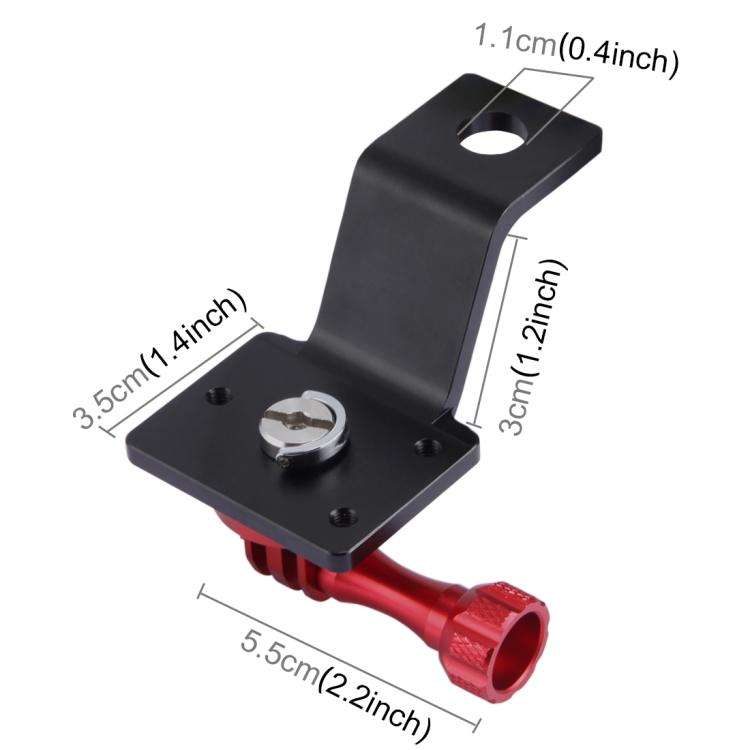 PULUZ Aluminum Alloy Motorcycle Fixed Holder Mount with Tripod Adapter & Screw for GoPro, Insta36...
