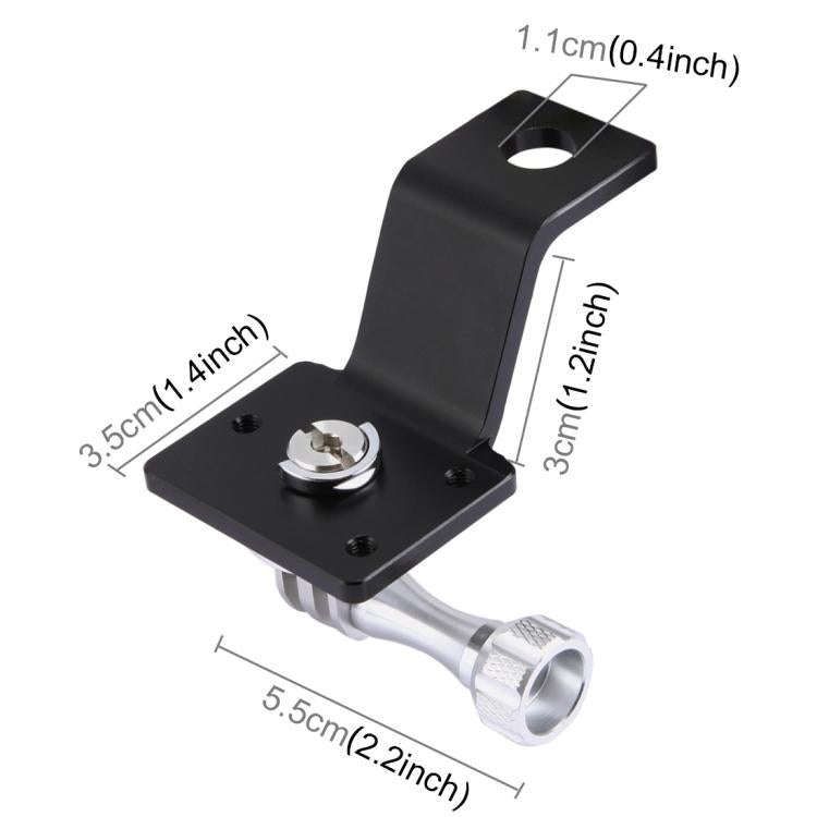 PULUZ Aluminum Alloy Motorcycle Fixed Holder Mount with Tripod Adapter & Screw for GoPro, Insta36...