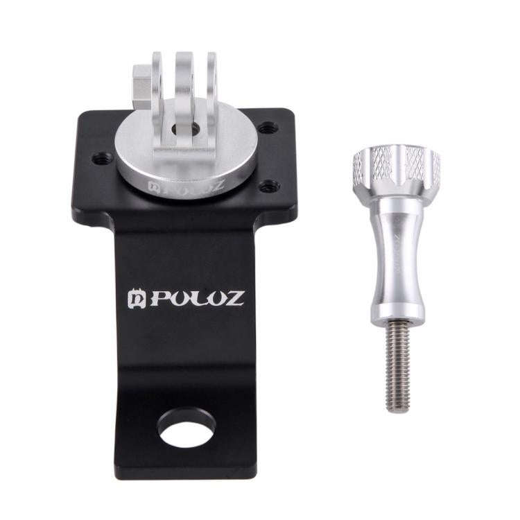 PULUZ Aluminum Alloy Motorcycle Fixed Holder Mount with Tripod Adapter & Screw for GoPro, Insta36...