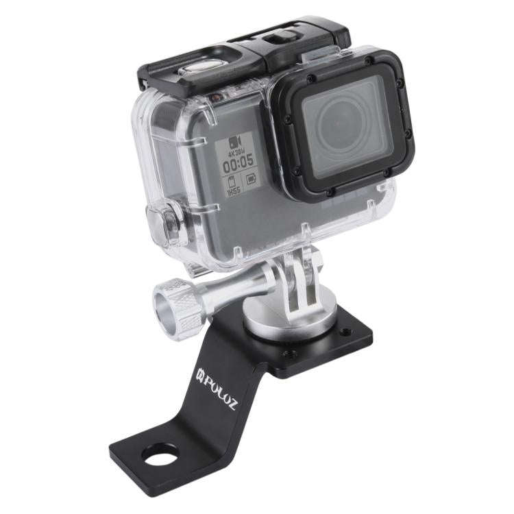 PULUZ Aluminum Alloy Motorcycle Fixed Holder Mount with Tripod Adapter & Screw for GoPro, Insta36...