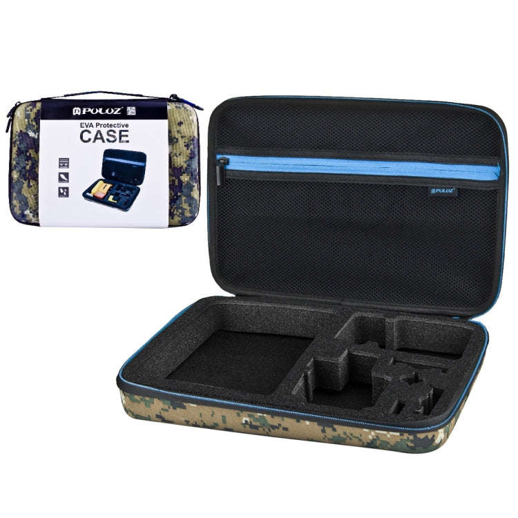 PULUZ Camouflage Pattern Waterproof Carrying and Travel Case for for GoPro, Insta360, DJI and Oth...