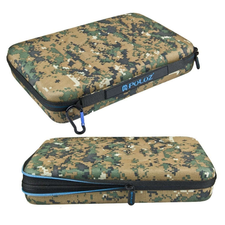 PULUZ Camouflage Pattern Waterproof Carrying and Travel Case for for GoPro, Insta360, DJI and Oth...