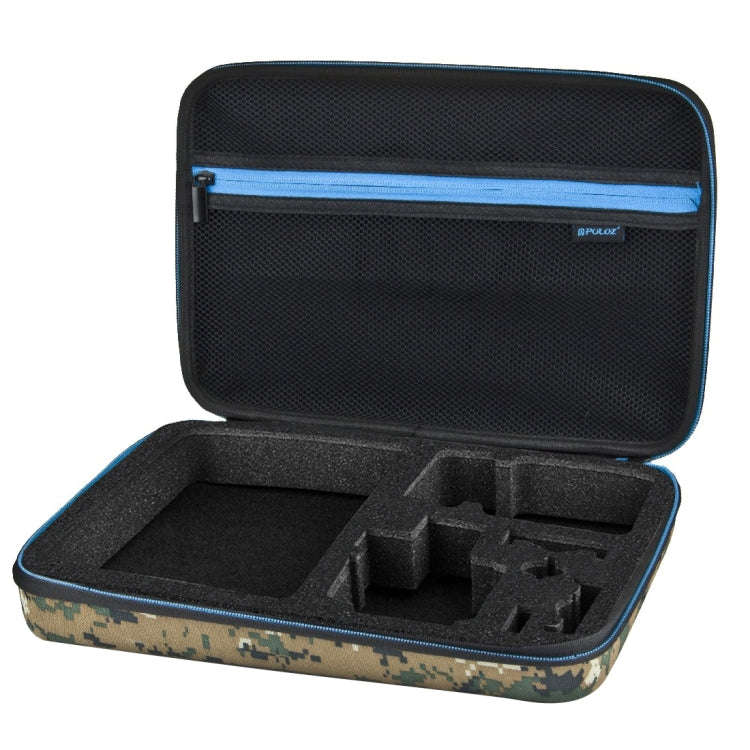 PULUZ Camouflage Pattern Waterproof Carrying and Travel Case for for GoPro, Insta360, DJI and Oth...