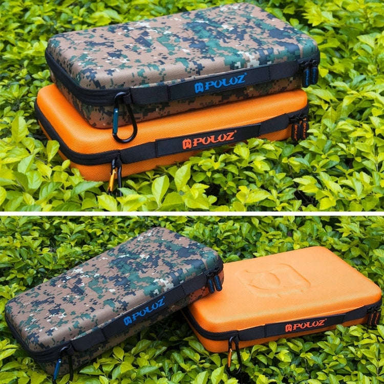 PULUZ Camouflage Pattern Waterproof Carrying and Travel Case for for GoPro, Insta360, DJI and Oth...