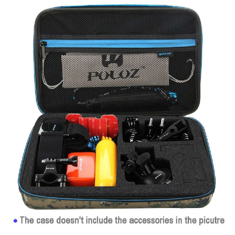 PULUZ Camouflage Pattern Waterproof Carrying and Travel Case for for GoPro, Insta360, DJI and Oth...