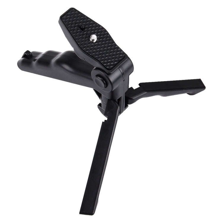 PULUZ Grip Folding Tripod Mount with Adapter & Screws for DJI, Insta360, GoPro and Other Action C...