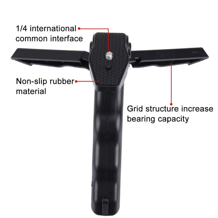 PULUZ Grip Folding Tripod Mount with Adapter & Screws for DJI, Insta360, GoPro and Other Action C...