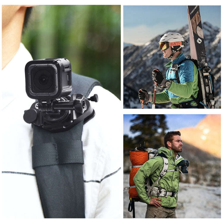 PULUZ Capture Camera Clip CNC Aluminum Alloy Quick Release Clip with Plate (Black)