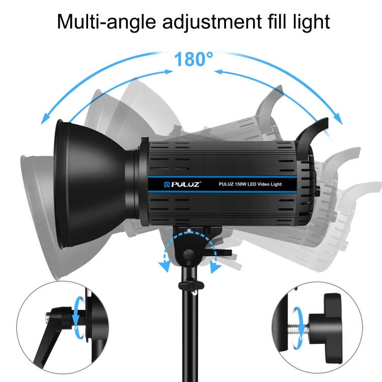 PULUZ 150W Studio Video Light 5600K Monochromatic Temperature Built-in Dissipate Heat System with...