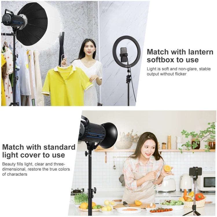 PULUZ 150W Studio Video Light 5600K Monochromatic Temperature Built-in Dissipate Heat System with...