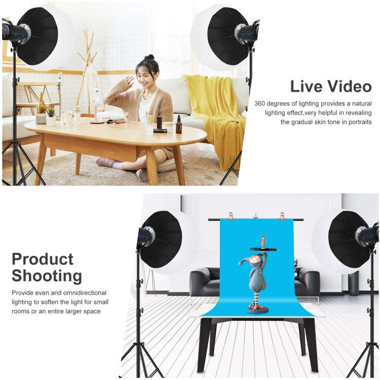 PULUZ 150W Studio Video Light 5600K Monochromatic Temperature Built-in Dissipate Heat System with...