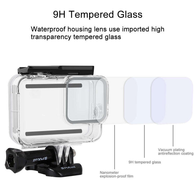 PULUZ 60m Underwater Depth Diving Case Waterproof Camera Housing for GoPro HERO8 Black
