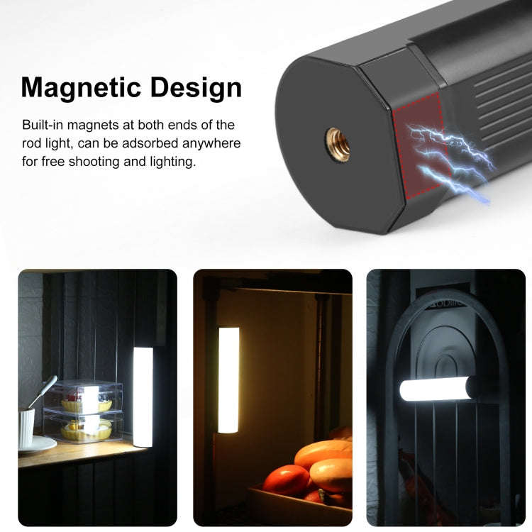 PULUZ 17cm Photo Handheld RGB Stick Light Magnetic LED Fill Light