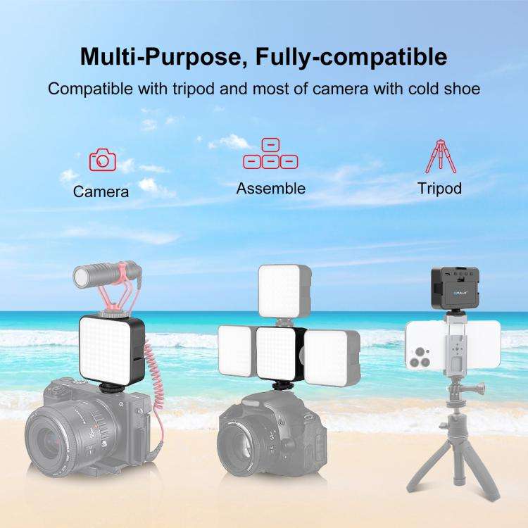 PULUZ 100 LED 5W 3-color Temperatures Adjustable Video Splicing Fill Light for Camera / Video Cam...