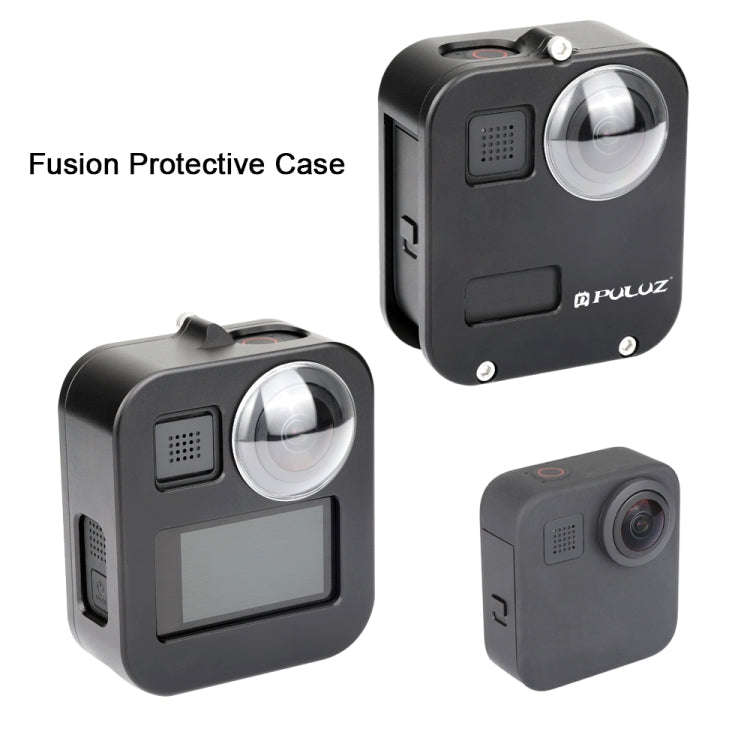 PULUZ Housing Shell CNC Aluminum Alloy Protective Cage for GoPro Max(Black)